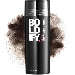 BOLDIFY Hair Fibers (28g) - Fill In Thinning and Fine Hair for an Instantly Fuller, Thicker Look - 14 Shades for Women & Men - Dark Brown