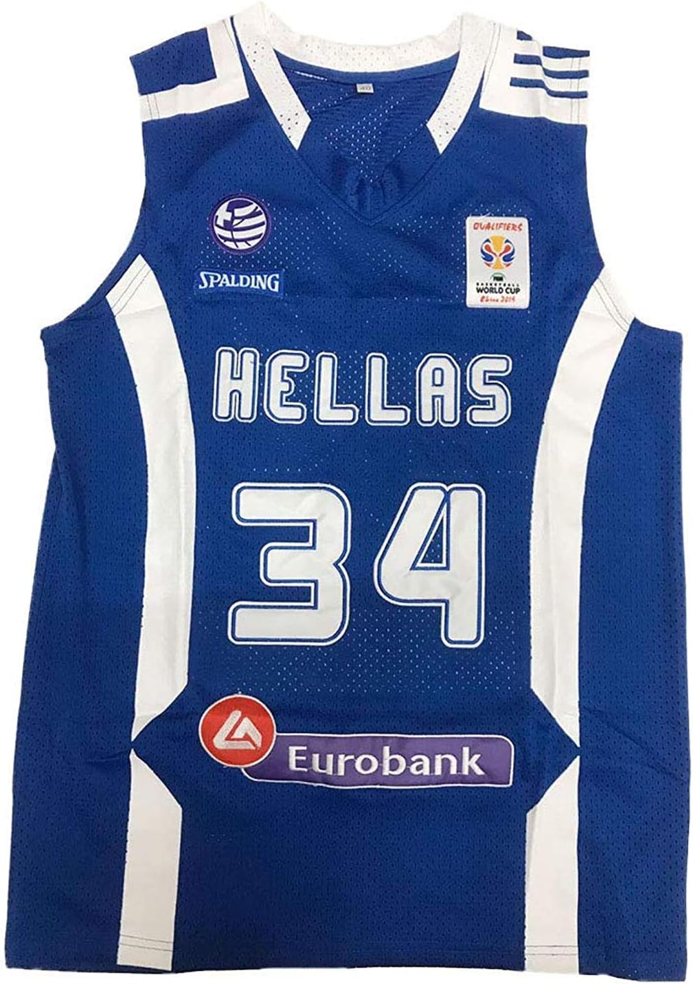 BORIZCUSTOMS Giannis Greek Freak Basketball Jersey Greece Patch XS-3XL Blue