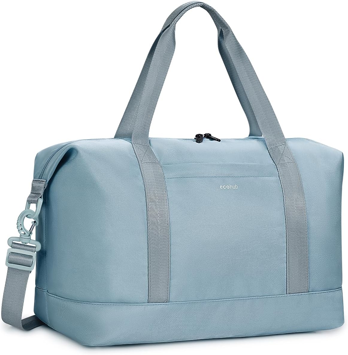 ECOHUB Ryanair Cabin Bags 40x20x25, 20L Underseat Hand Luggage Bag, Foldable Carry On Bag with Removable Wet Pocket, Water-Resistant Overnight Hospital Weekend Bag for Women, Grey (Patent Pending)