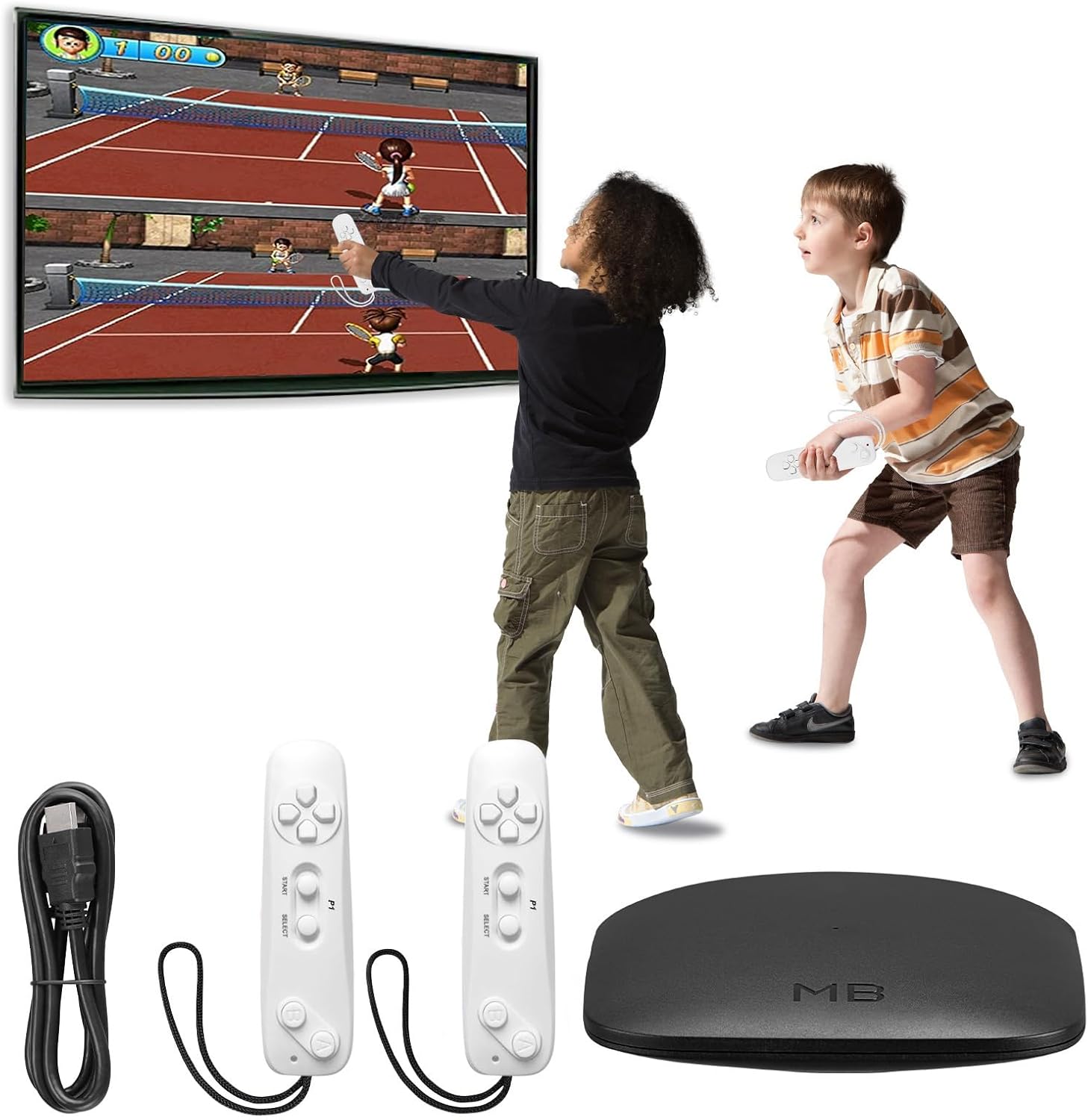 Video Game Console TV Game Console, Built in 883+ Plug and Play Video Games for TV, Dual 2.4G Wireless Handheld Somatosensory Controller,4K HDMI Output, Ideal Gift for Kids & Adults