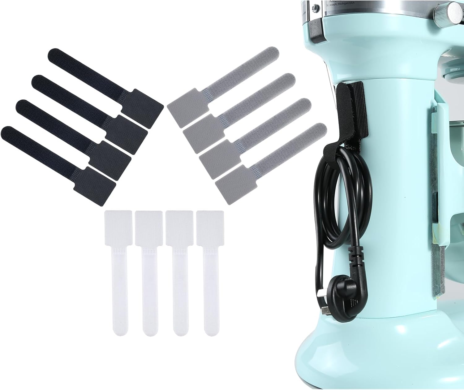 Cord Organizer - Stick On Cord Holder& Cable Keeper for Appliances - 15 PCS Perfect Kitchen Aids Gadgets& New Home Gift