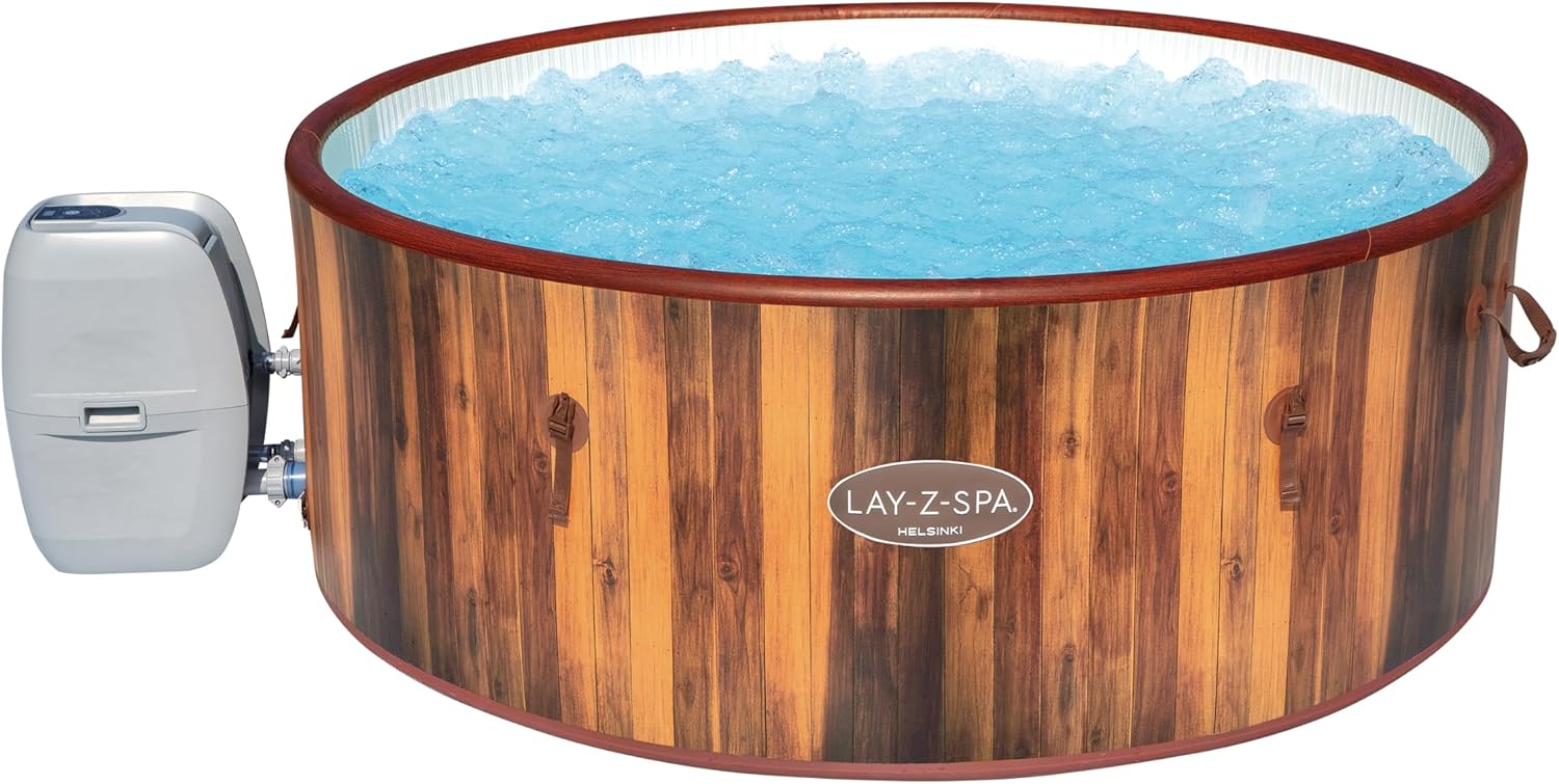 Lay-Z-Spa Helsinki Round Hot Tub, 5-7 Person, Wifi App Control