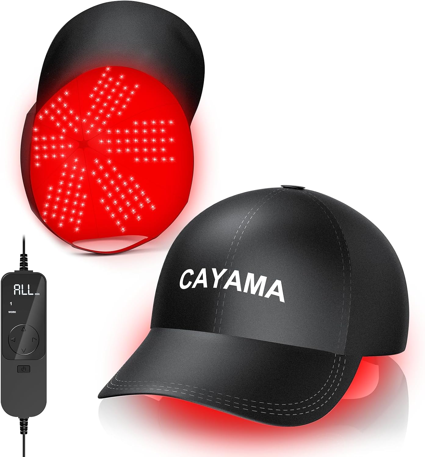 CAYAMA Red Light Hair Growth Cap – 528 LEDs Full Scalp Coverage, Red Light Therapy for Hair Growth Appearance, Scalp Care for Men & Women
