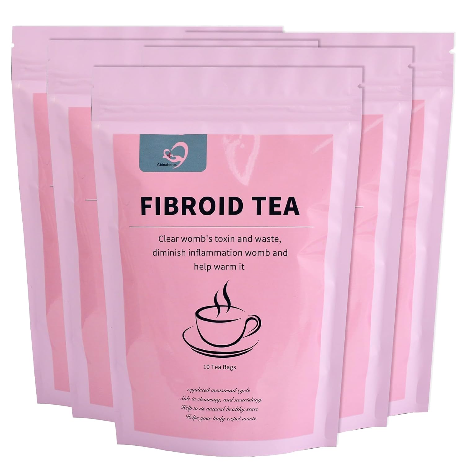 Aromlife Organic Fibroid Tea Packs Of 5, for Women Fibroids Shrinks & Ovarian Cysts Relief, Natrual Fertility Tea for Women Balances Hormones, Womb Tea with Brown Sugar and Flos Lonicerae