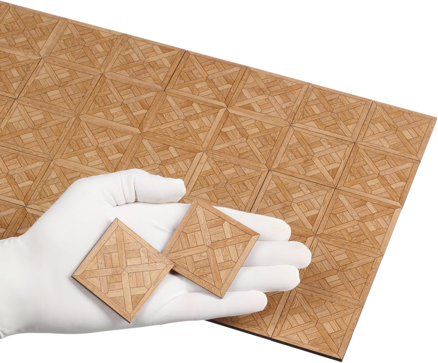 Dollhouse Flooring Tiles – Miniature Parquet Pattern for 1:12 Scale Decor Projects – REDUCIO! (Sunlit Parquet)