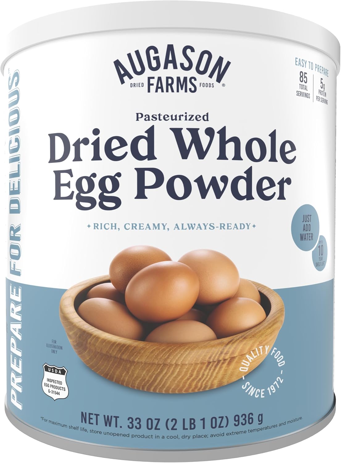 Augason Farms Whole Egg Product 33 oz #10 Can