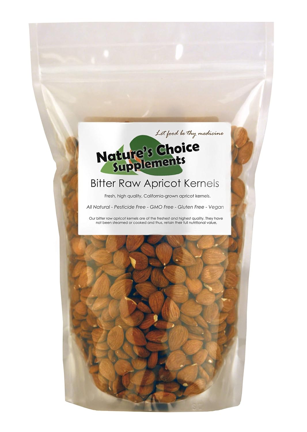 Apricot Seeds California Grown Bitter Raw 100% All Natural From Organic Farms 8 OZ