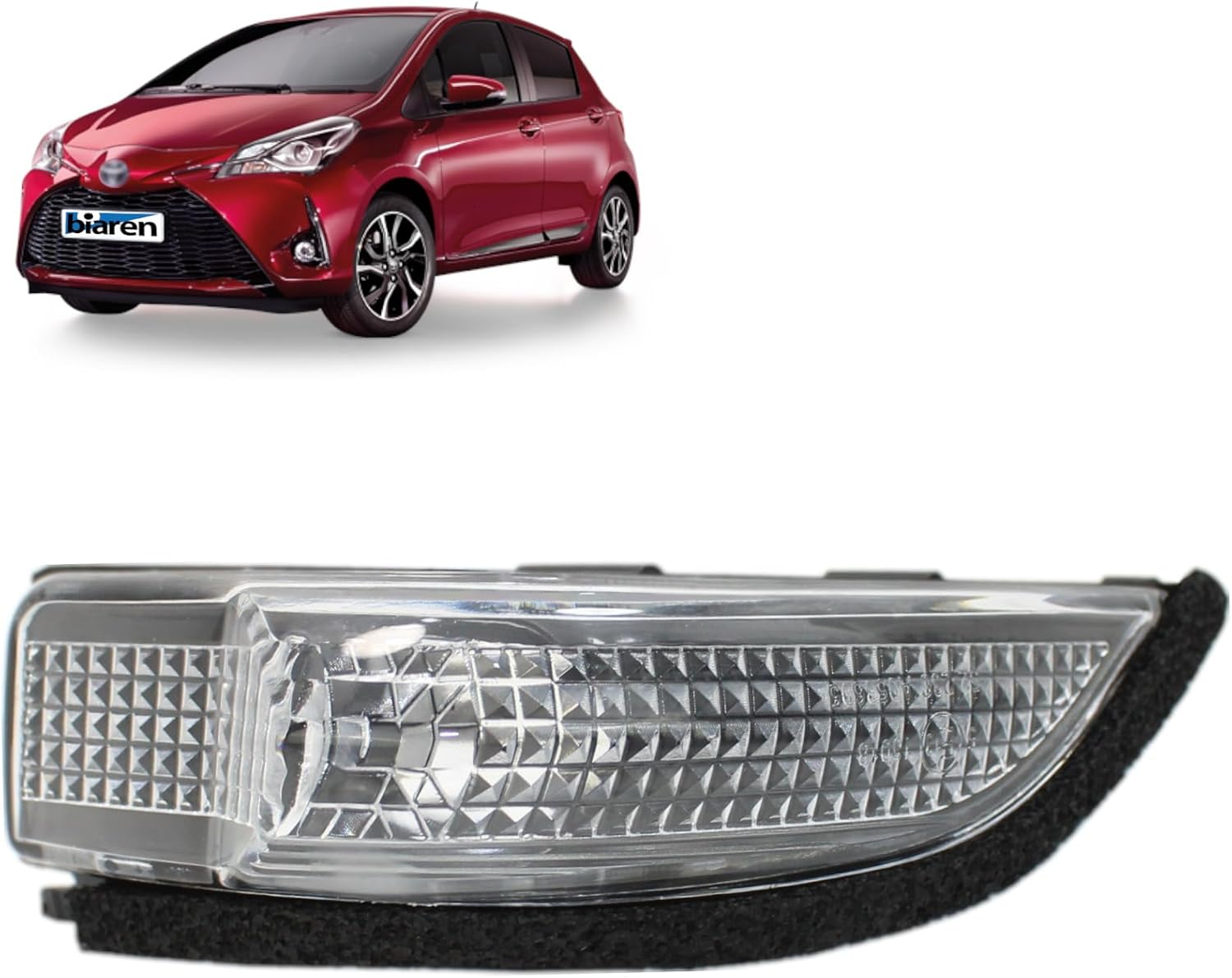 BIAREN Wing Mirror Indicator Lamp Lens Left For Toyota Yaris (2011-2019) 817400D020 817410D020