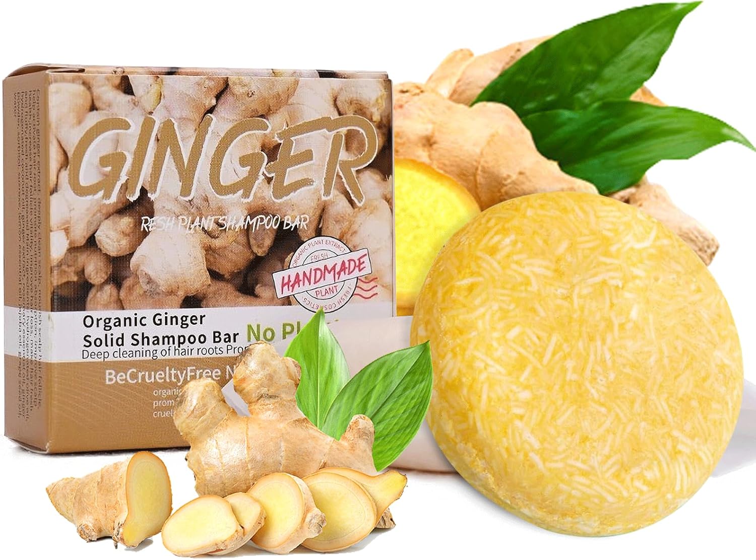 Ginger Hair Regrowth Shampoo Bar, Organic Shampoo For Hair Loss, Ginger Shampoo, Anti Dandruff Shampoo Bars, Anti Itching Solid Shampoo Bar, Ginger Shampoo Bar, Glossy Moist Hair