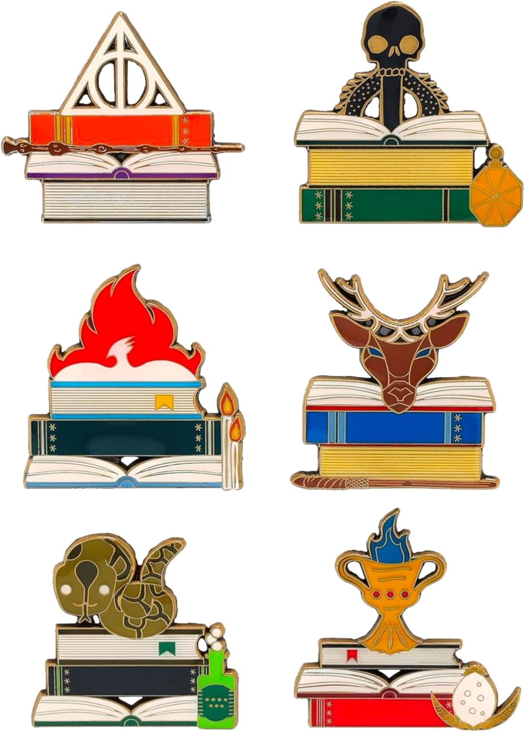 Loungefly Wb Hp Book Blind Pins - Harry Potter - Blind Box Enamel Pins - Cute Collectable Novelty Brooch - for Backpacks & Bags - Gift Idea - Official Merchandise - Movies Fans - for Kids Men Women