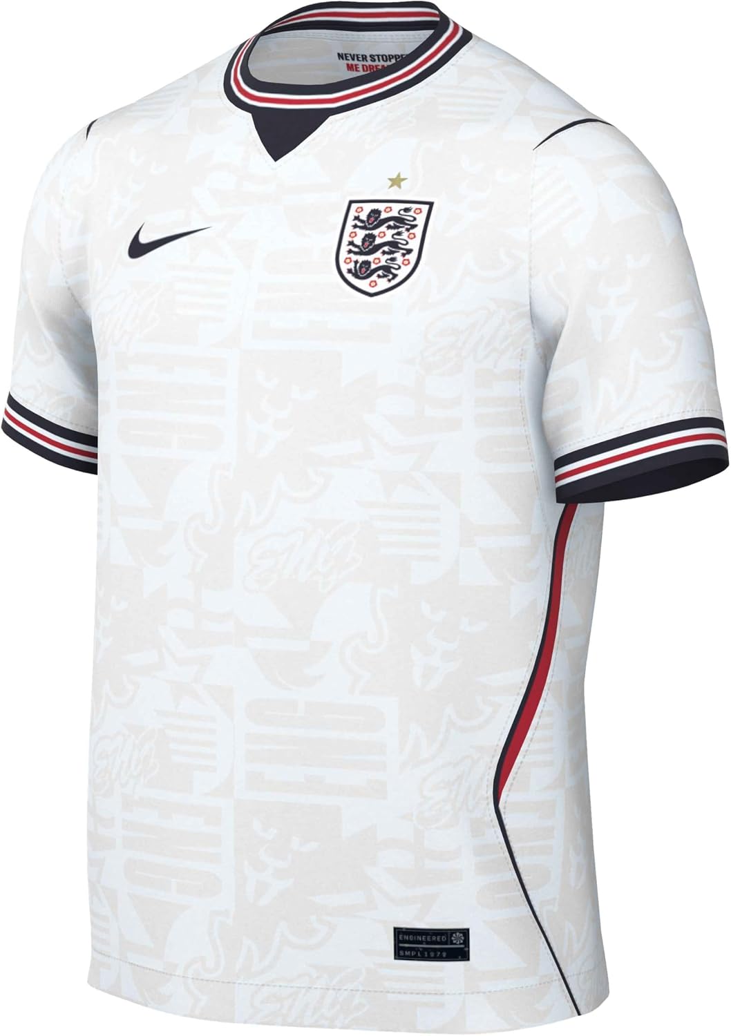 Nike Men's England National Team Dri-fit Stadium Home T-Shirt (Pack of 1)