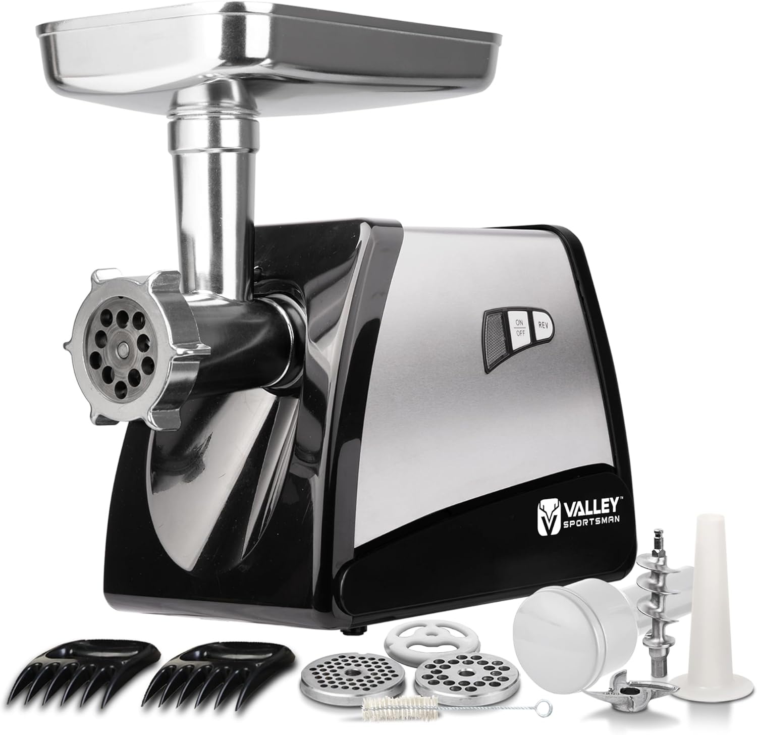 #8 Electric Meat Grinder, 575 Watts, With 2 Meat Claws and Cleaning Brush, Electric Grinder Machine, Ideal for Small-Batch Home Grinding and Sausage Making, Black