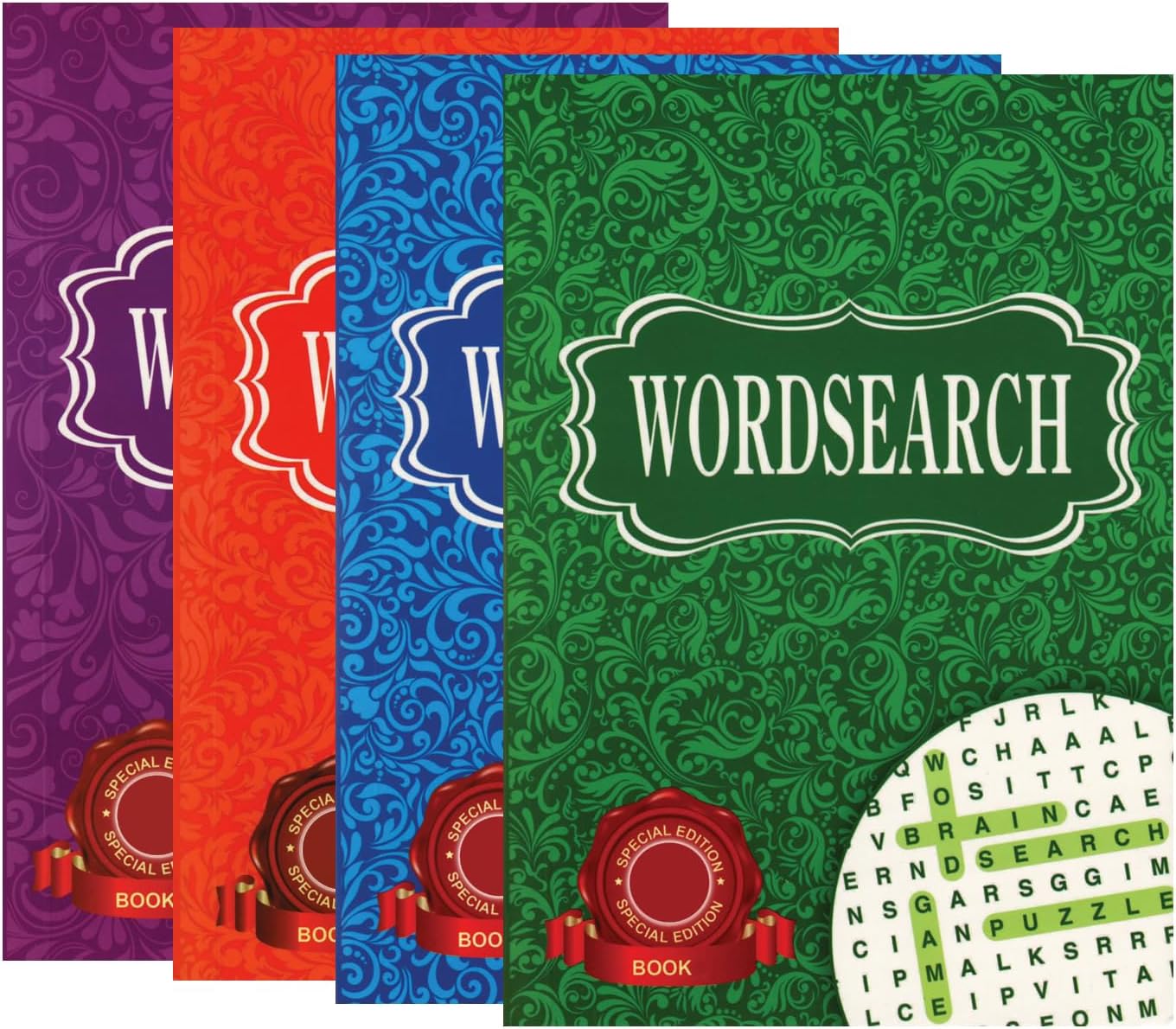 W.F Graham Word Search Puzzle Books, Multicolour size A5 Set of 4 Assorted