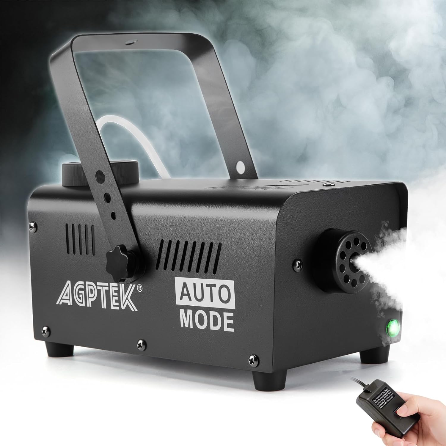AGPTEK 500W Fog Machine, Smoke Machine with Wired Control & Automatic Spray Function, Great for Halloween, Christmas, Wedding, Parties, DJ Performance & Stage Show