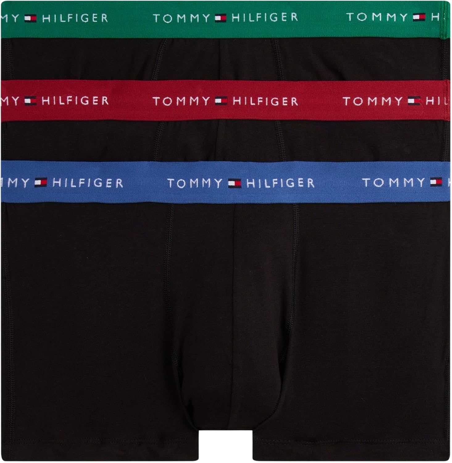 Tommy Hilfiger Men’s 3 Pack Trunks with Logo Waistband