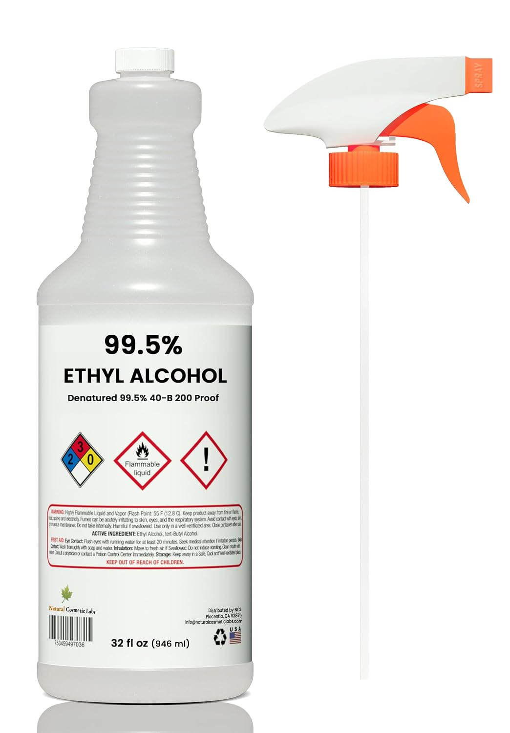 Ethyl Alcohol 99.5% Denatured 40-B 200 Proof Alcohol