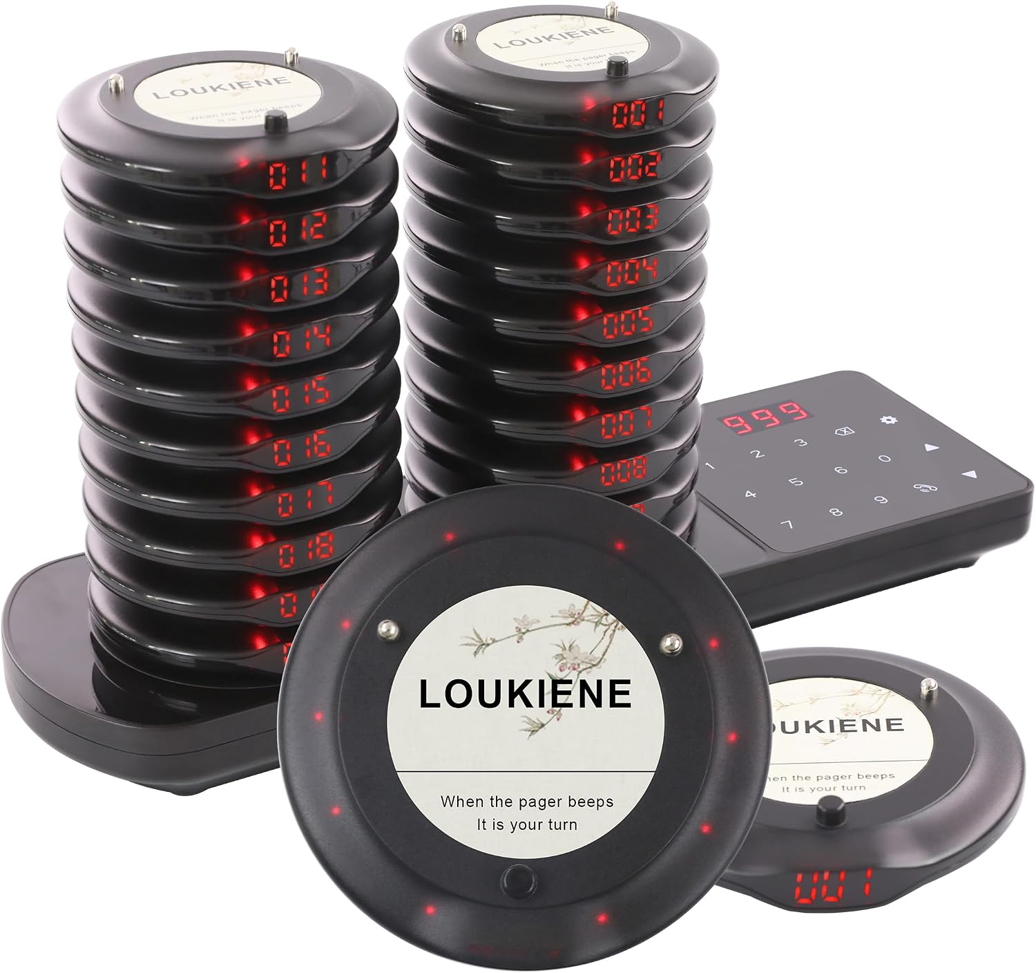 Restaurant Paging System Wireless Calling System 20 Coaster Pagers