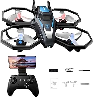 Drone With Camera 1080P HD for Adults Kids Beginner, FPV Real-time Transmission, WiFi RC Quadcopter Helicopter, 3D Flips, Gravity Control, Gesture Photo, Altitude Hold, 3 Speeds