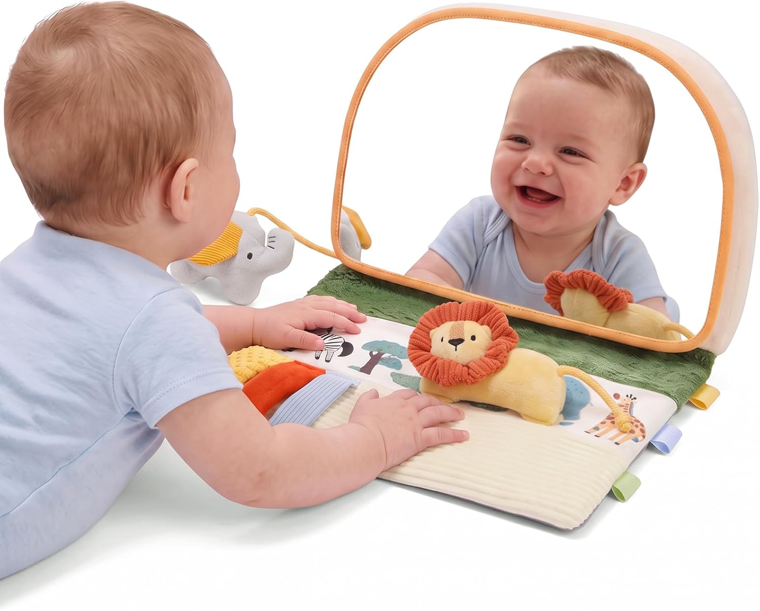 Tummy Time Mirror Toys, Baby Mirror Tummy Time, Sensory Toy for 0-12 Months