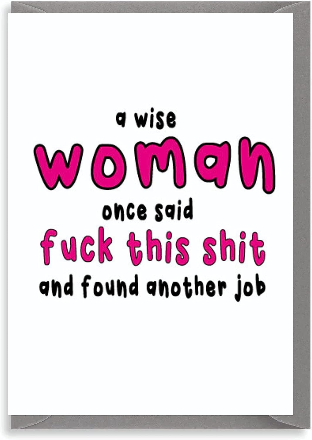 New Job, Joke Greeting Card - Adult Humour Stationery for Office Banter - Rude Farewell Gift, Funny Work Colleague Goodbye, Hysterical Co-Worker Send-Off, Unique Promotion Celebration Card N25