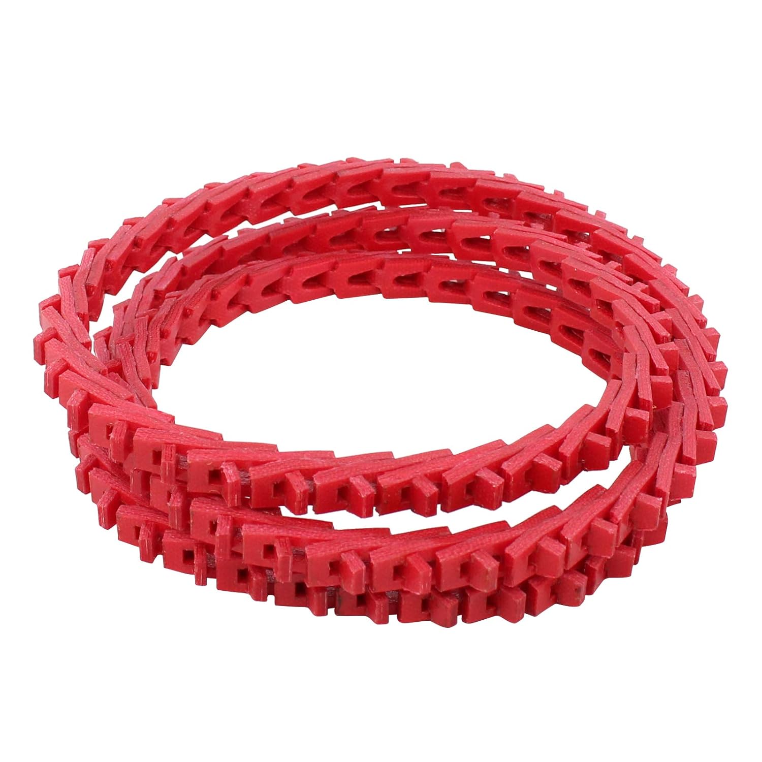 ApplianPar Power Twist V-Belt 5 Feet 1/2 Inch Adjustable Link Belt A Type for Lathes Table Saws and Woodworking Tool Red
