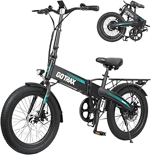 Gotrax 20" Folding Electric Bike with 40Miles (Pedal-assist1) by 48V Battery, 20Mph Power by 500W, Adult Electric Bicycle with 5 Pedal-Assist Levels& LCD Display, Suitable for Leisure Riding&Commuting
