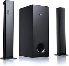Sound Bar for Smart TV 2.1CH 190W Peak Power Soundbar with Subwoofer Detachable 2-in-1 BT 5.4 Surround Sound System 12L Deep Bass for PC Game with HD-ARC/Opt/USB/AUX Home Theater