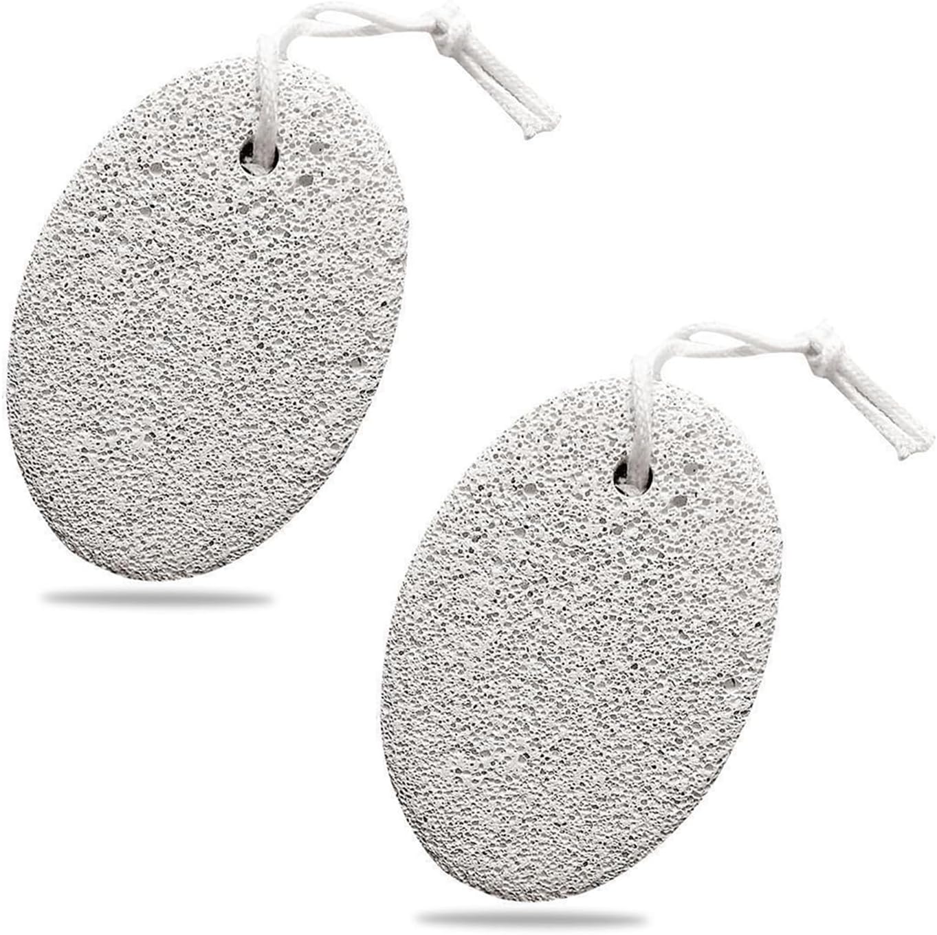 zoerbufan 2 Pack Pumice Stone for Feet/Hands/Body, Natural Lava Pumice Stone for Dead Hard Skin Removal, Foot Scrubber, White Calluse Remover, Foot File for Men/Women for Exfoliation
