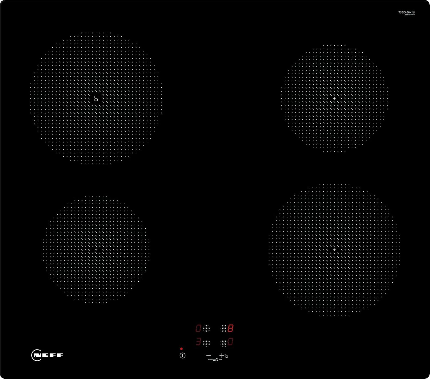 NEFF N30 T36CA50X1U Induction hob, 60cm, Plug & Play with PowerBoost, Built in, Black