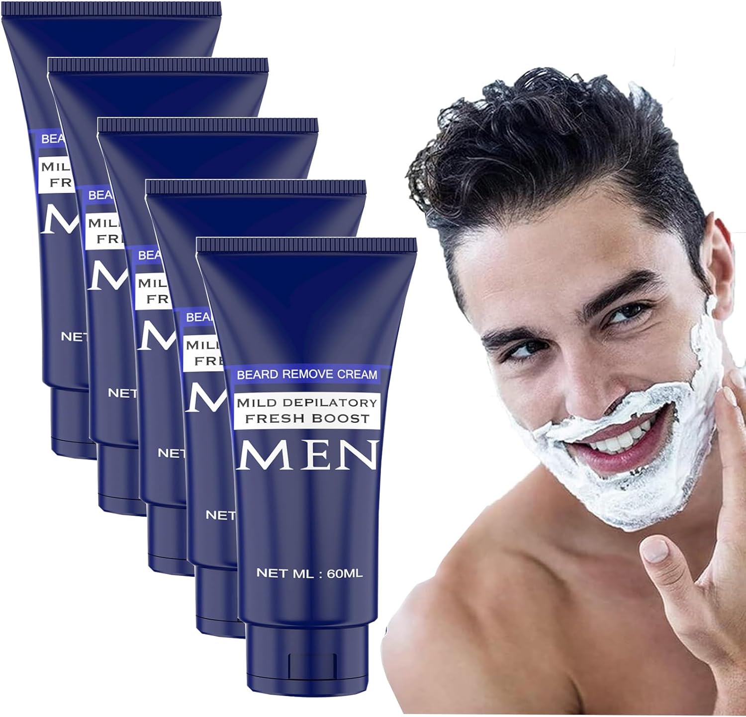 Men Hair Removal Cream, Hair Removal Cream Face, Men Permanent Hair Beard Removal Cream, Body Hair Removal Cream, Shaving Cream, Facial Hair Removal Cream, Painless Flawless Depilatory Cream (5)