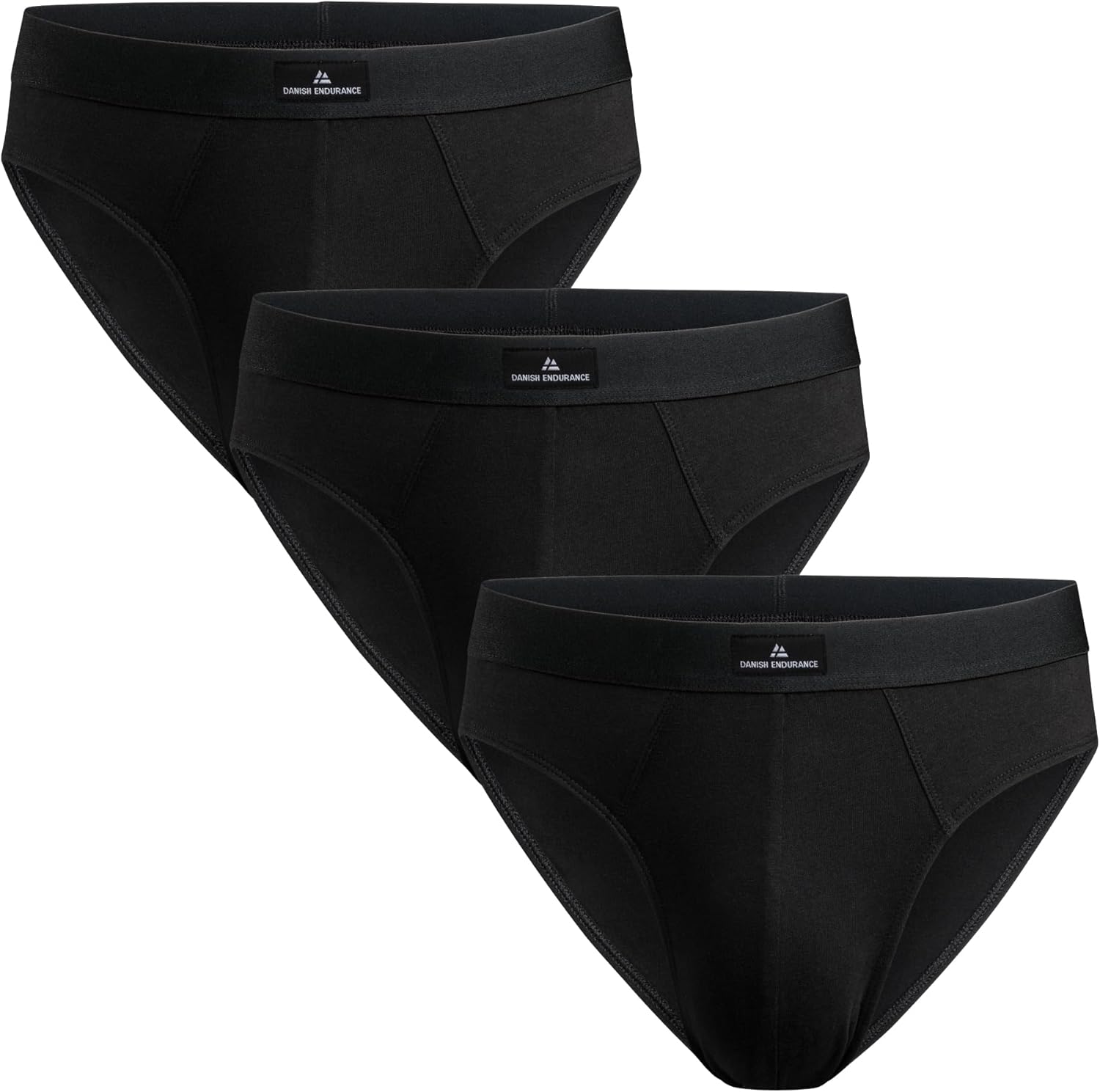 DANISH ENDURANCE Mens Briefs, Soft Cotton Underpants, Mens Y Fronts Underwear, Comfortable Boxer Briefs, Tag-free, Multipack, 3 Pack