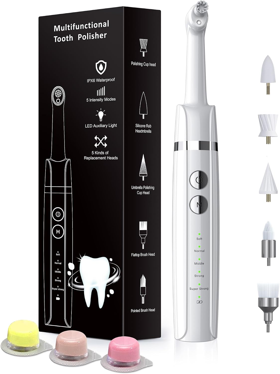Trueocity Tooth Polisher Toothbrush Teeth whitening kit with 5 Modes
