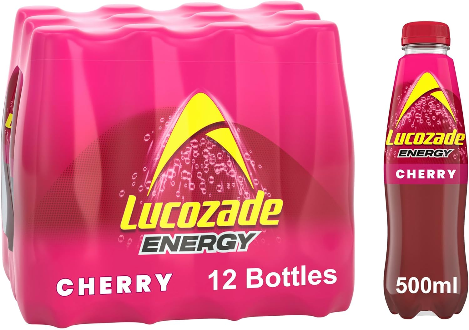 Lucozade Energy Cherry 12 x 500ml bottles