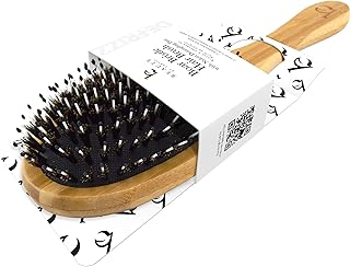 Boar Bristle Hair Brush - Smoothes & Detangles All Hair Types, Hairbrush for Women, Men & Kids, Brush for Thick Hair, Distributes Oils for Natural Shine & Stimulates Scalp