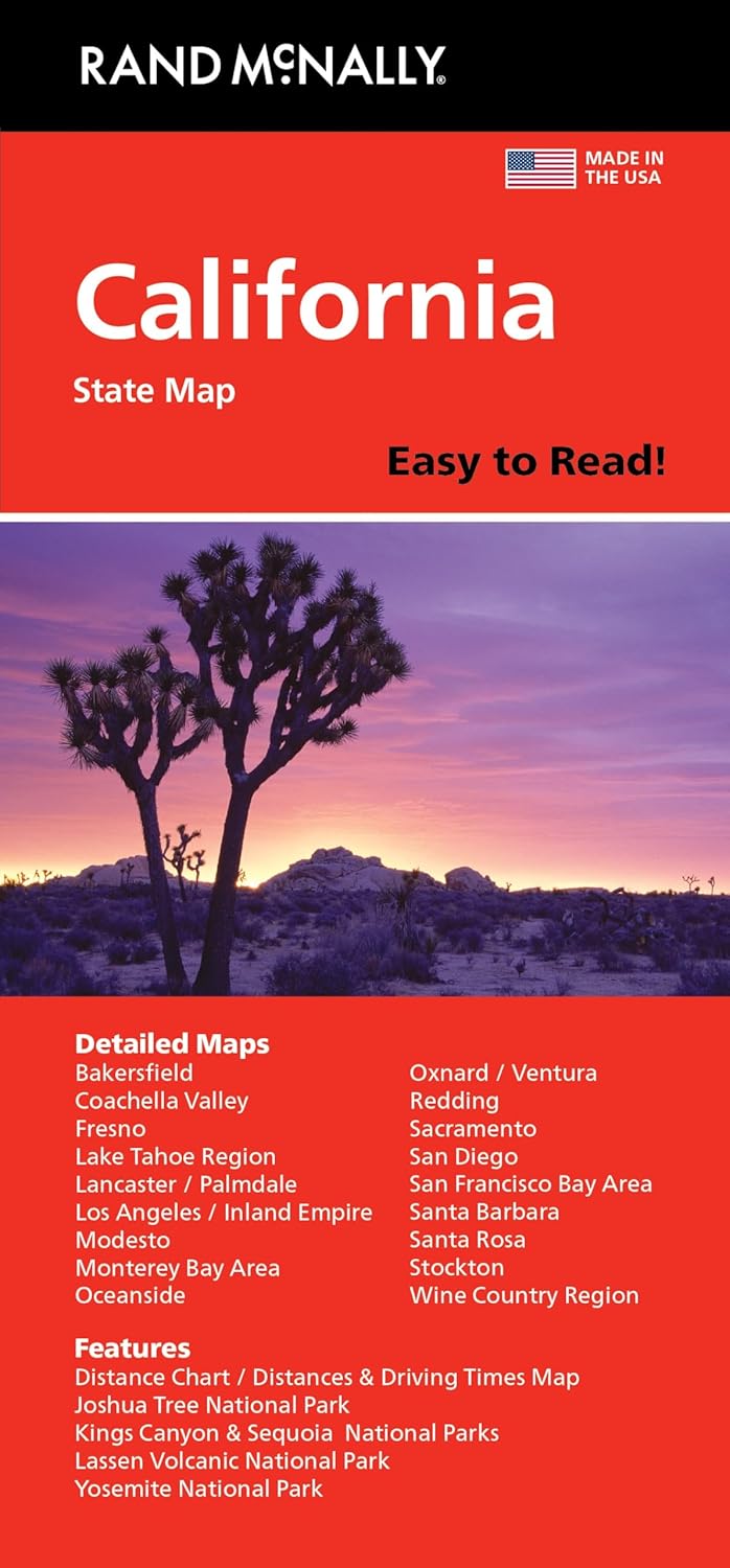Rand McNally Easy to Read: California State Map