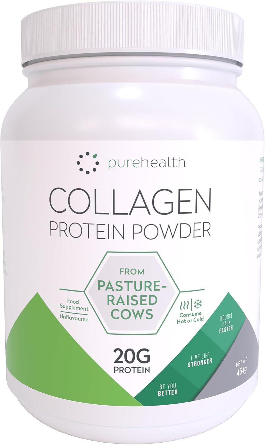 Pure Health Hydrolysed Bovine Collagen Peptides Powder, Unflavoured, 454g