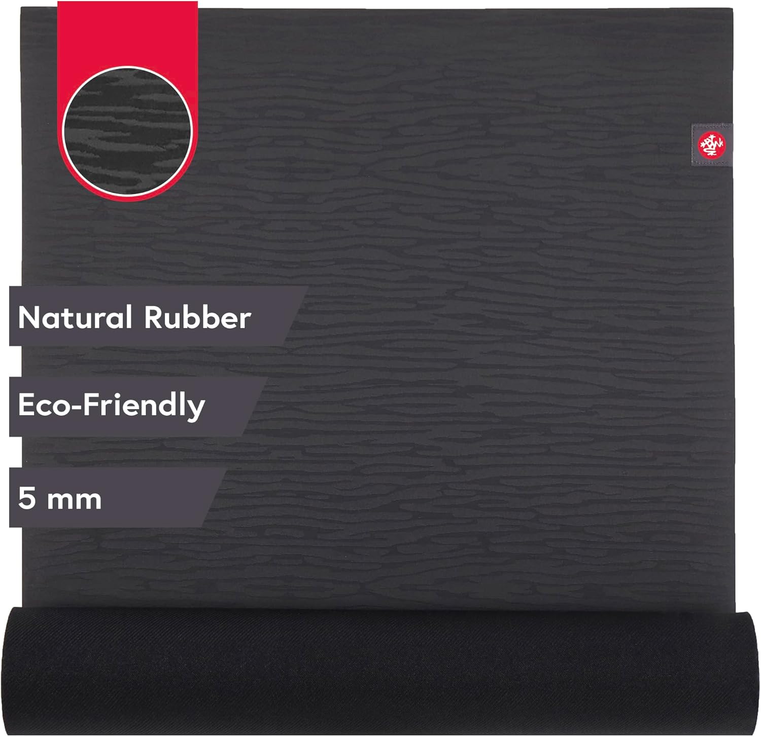 Manduka eKO Yoga Mat - 5mm Natural Rubber | Eco-Friendly | Soft Textured Surface| Natural Next-to-Skin Feel