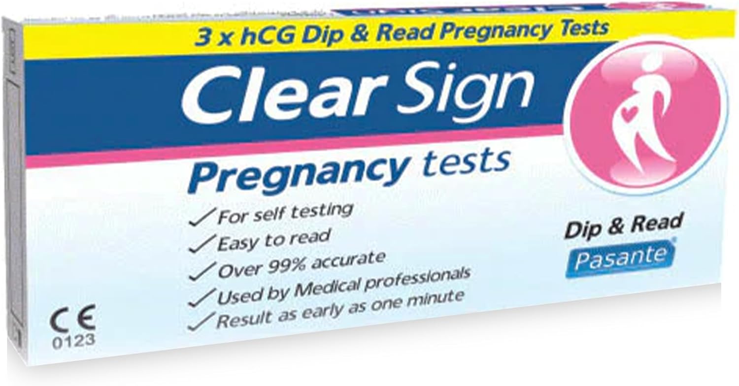 Pregnancy Test Kit, HCG Dip Strip Test Strips, 0% Plastic Used in Our Test dip Strips, Triple Pack 99% Accurate