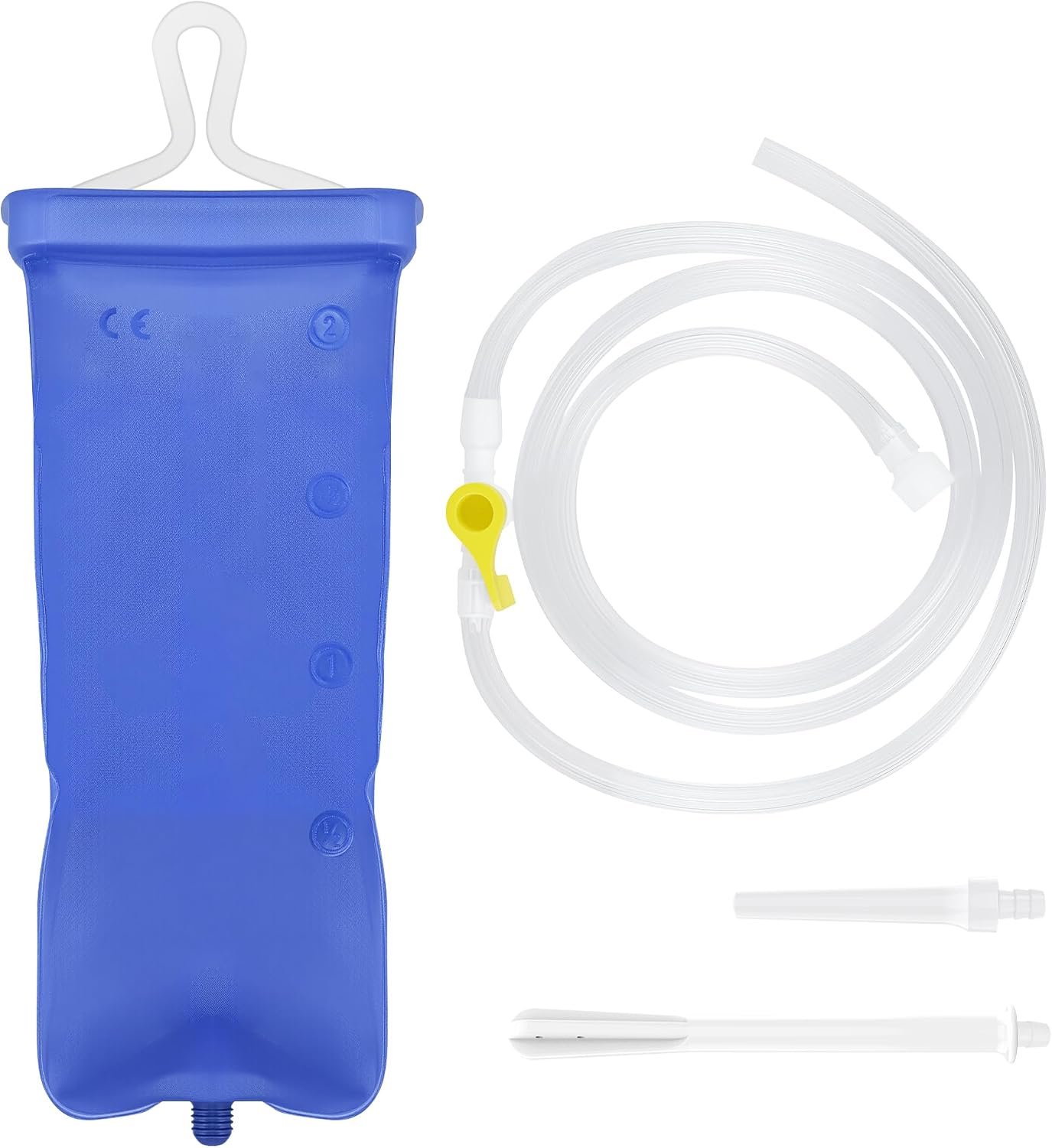 TopQuaFocus 2L Enema Kit Home Coffee Enema Irrigator Set for Men and Women Colon Cleaning Portable Travel Enemas Bag Kit for Colonic Cleanse 4.59 FT Hose