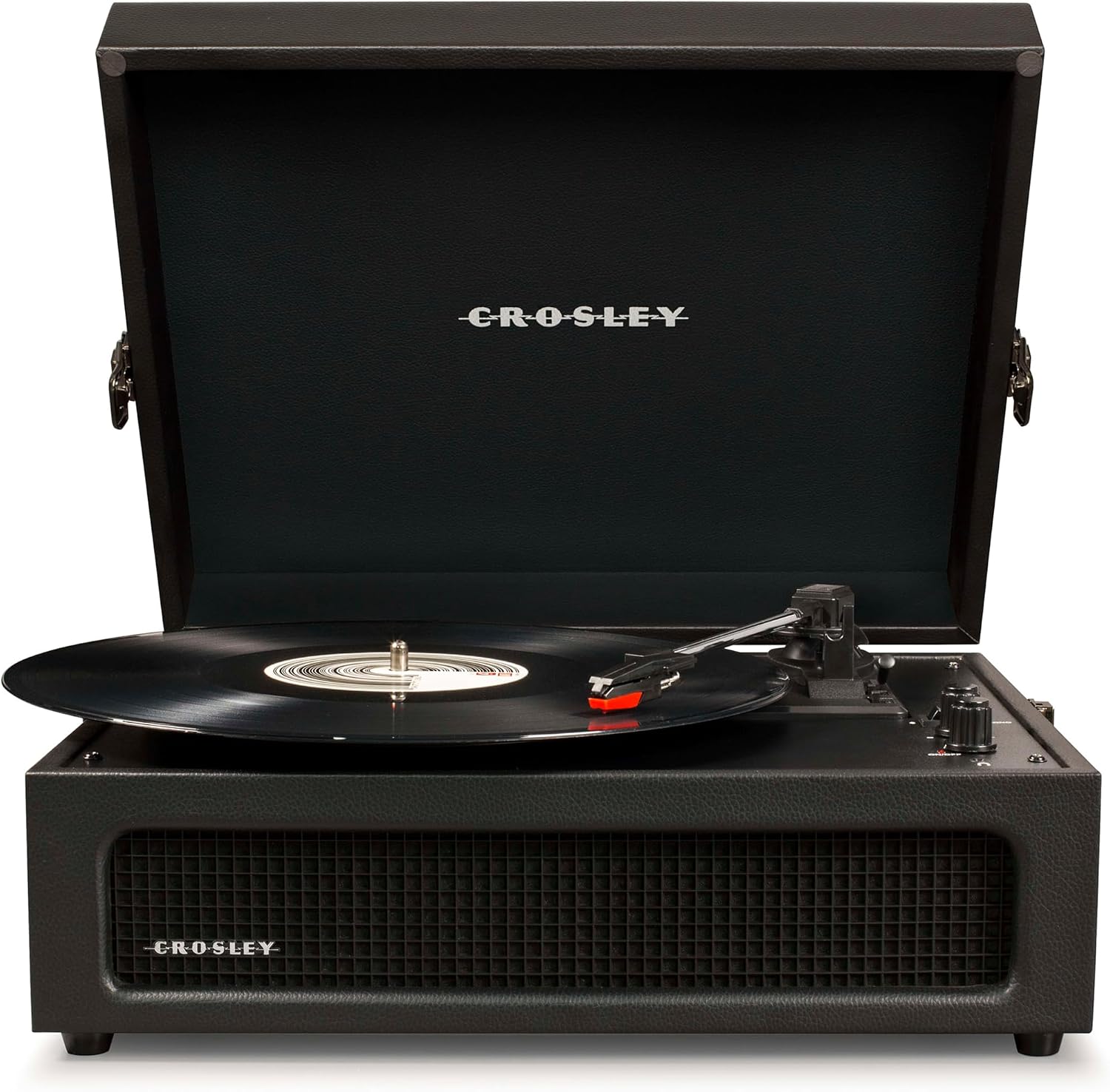 Crosley Voyager Portable Turntable, Bluetooth Record Player, Black