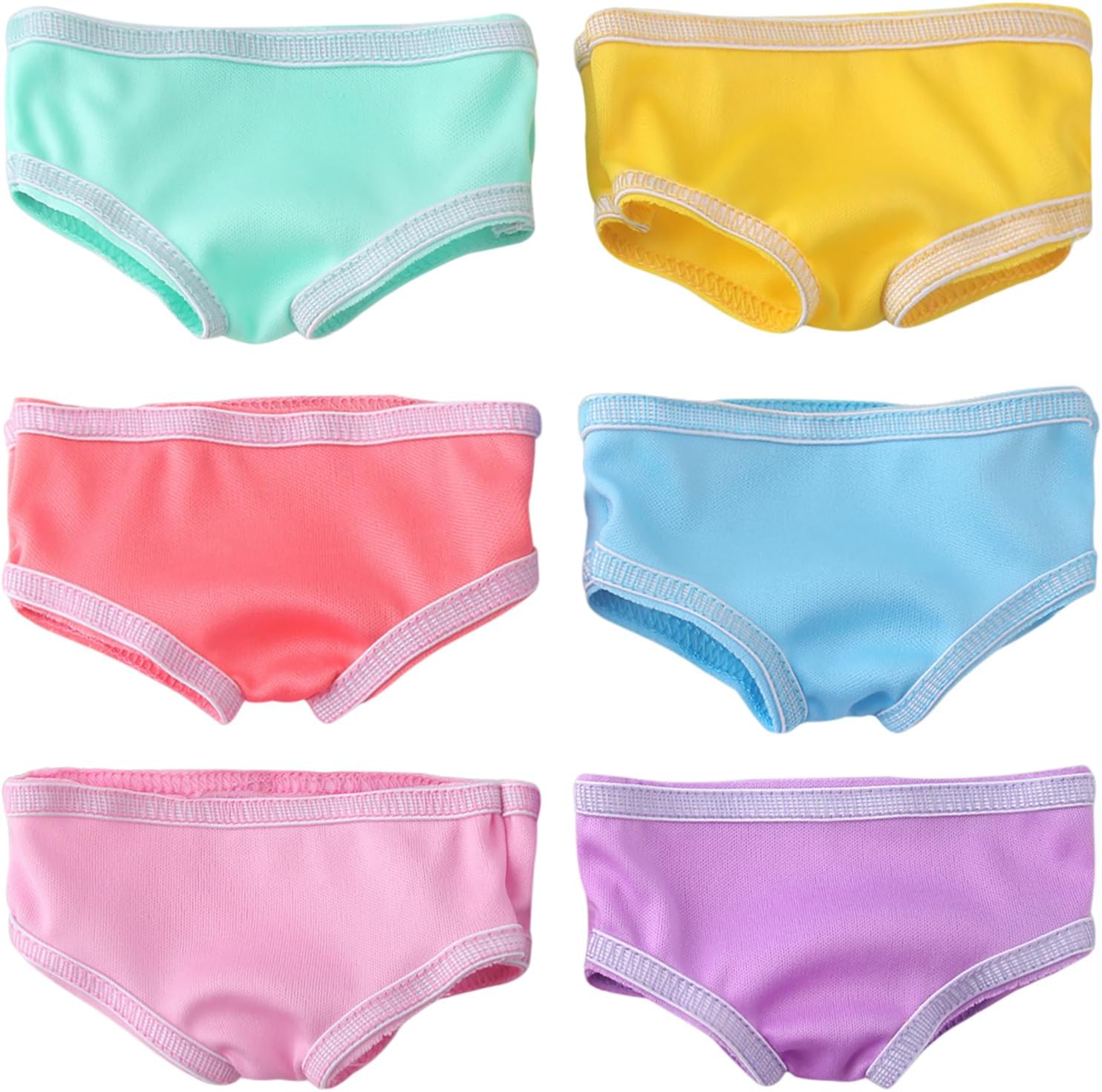6 Pairs Baby Doll Underwear Diapers for 16-18 Inch Baby Dolls, Doll Clothes Suitable for Newborn Infant Dolls Girls and Boys