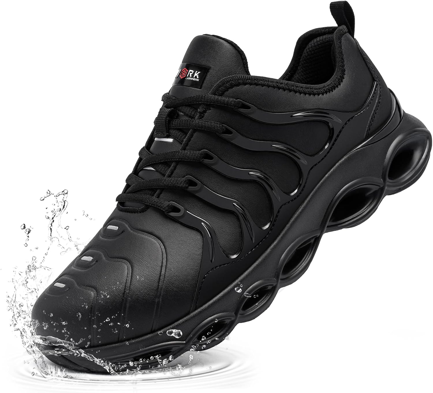 LARNMERN Steel Toe Cap Trainers Mens Safety Trainers Waterproof Cushioning Safety Shoes Anti-Smashing Lightweight Comfortable Fashion Work Shoes