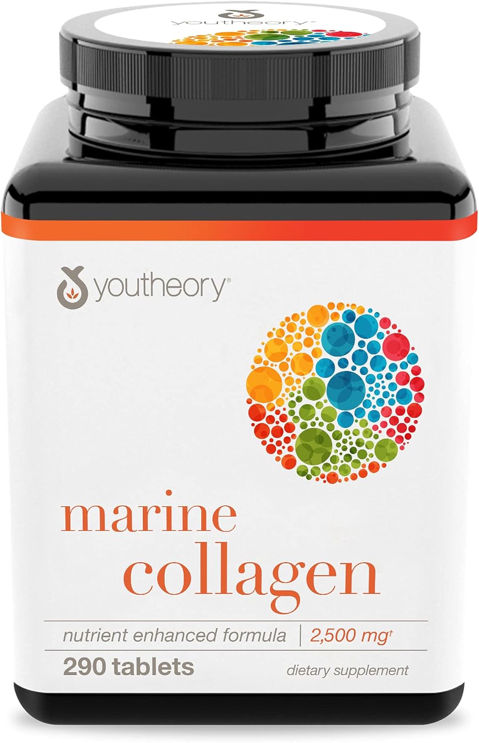 Youtheory Marine Collagen - 2,500 mg Hydrolyzed Collagen - Supports Skin* - Fish-Sourced Collagen - with Vitamin C, A, C, E, B6, B12 & More - Highly Digestible and Absorbable - 290 Tablets