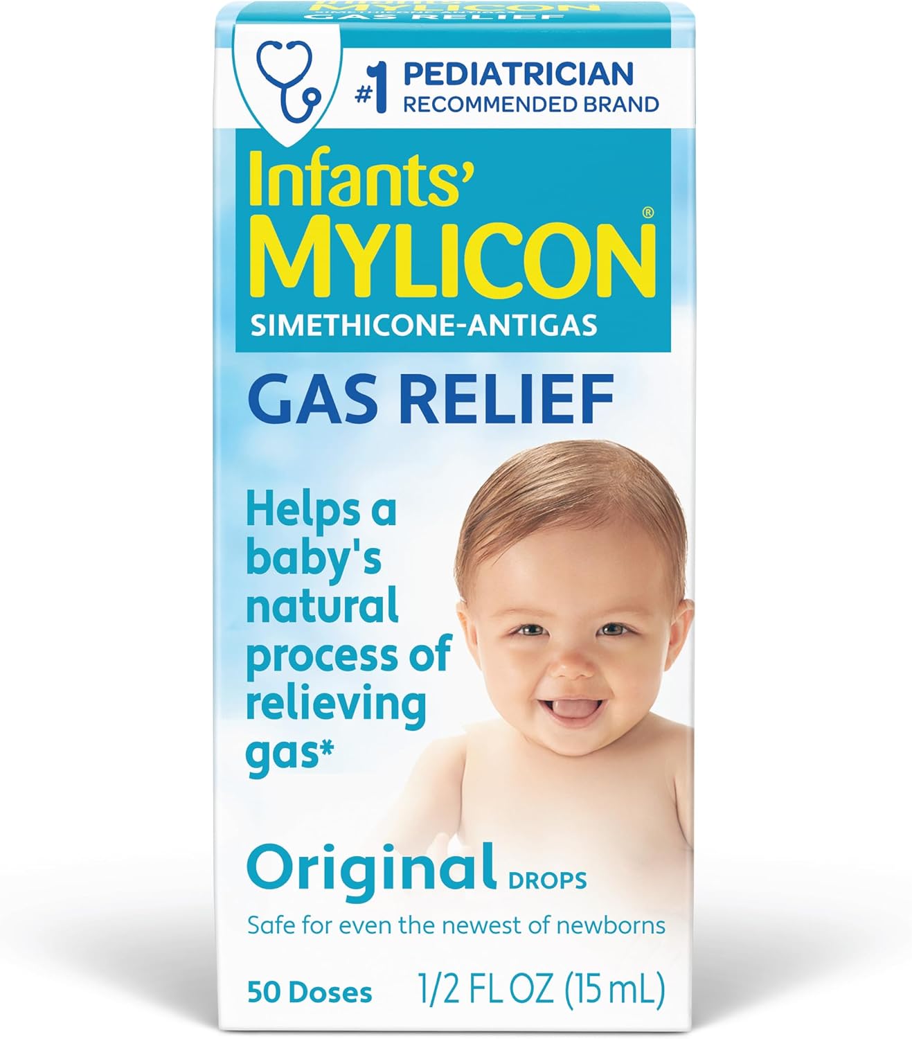 Mylicon Gas Relief Drops for Infants and Babies, Original Formula, 0.5 Fluid Ounce