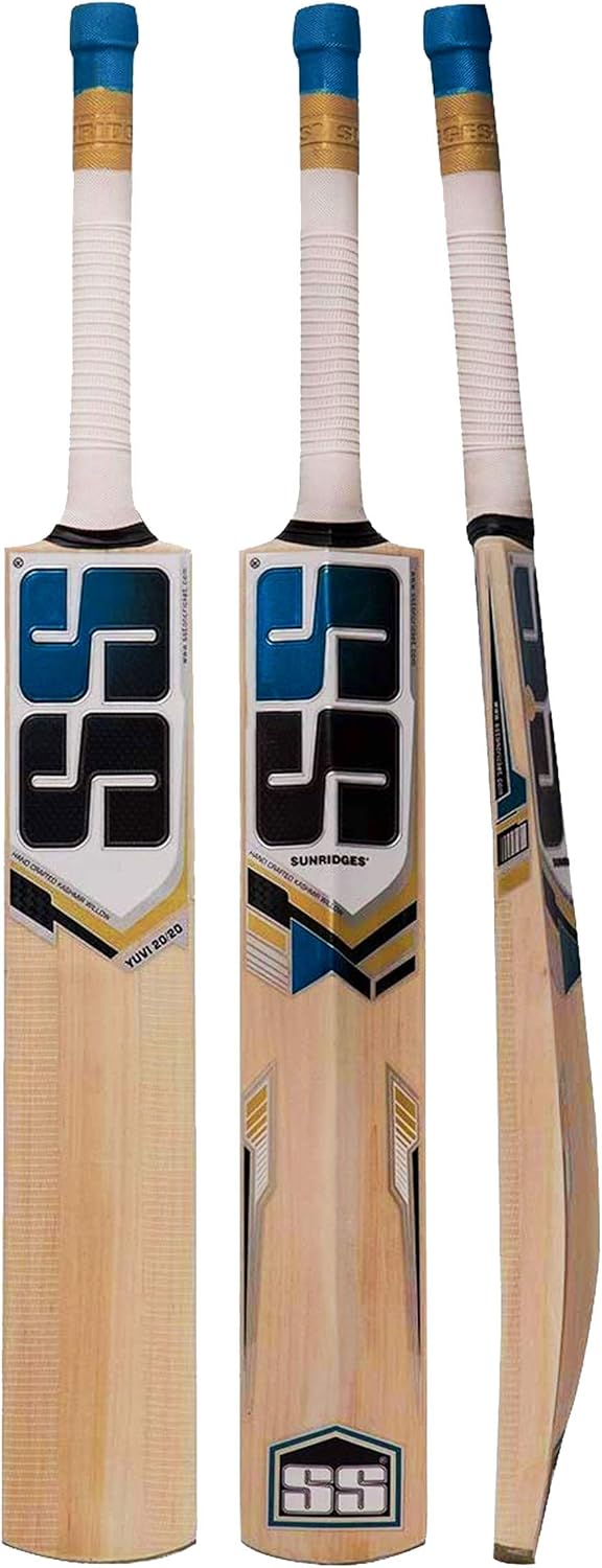 Ss Kashmir Willow Leather Ball Cricket Bat, Exclusive Cricket Bat for Adult Full Size with Full Protection Cover