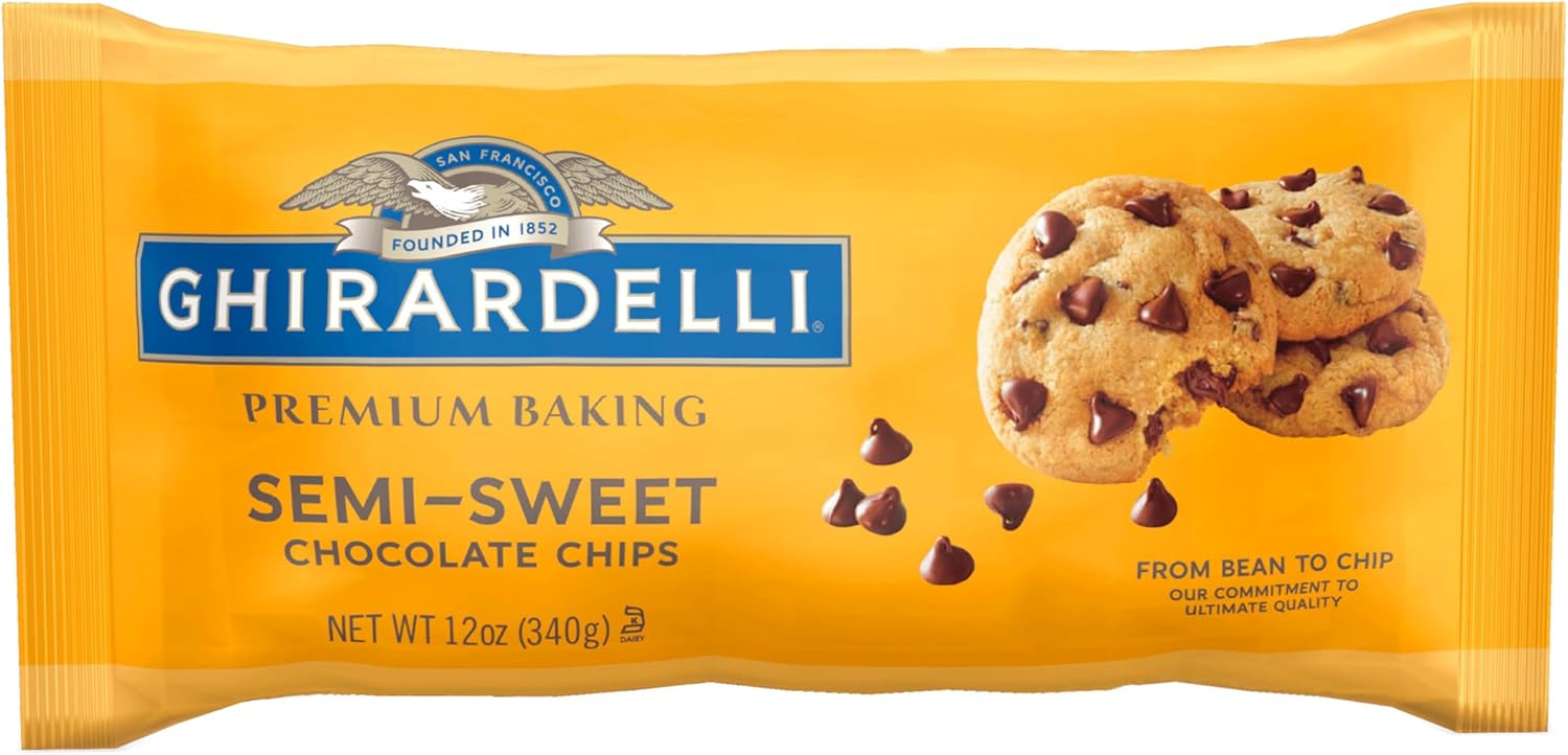 Premium Baking Chips, Semi-Sweet Chocolate, 12 oz (340 g) - Ghirardelli