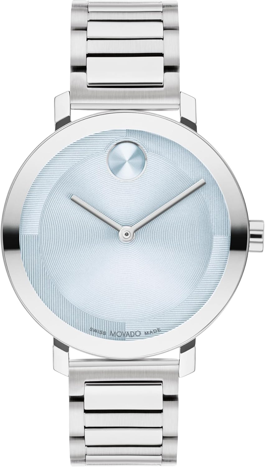 Movado Bold Evolution 2.0 Women's Watch - Swiss Quartz Movement, Stainless Steel Link Bracelet - 3 ATM Water Resistance - Luxury Fashion Timepiece for Her - 34mm