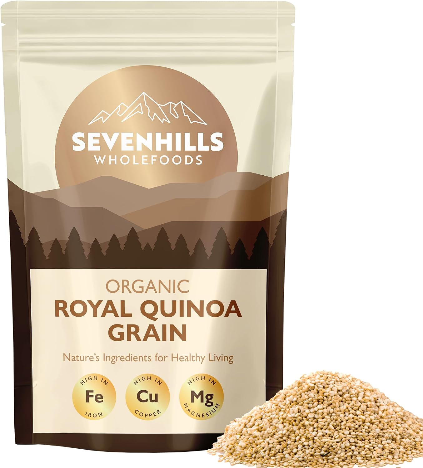 Organic Royal Quinoa Grain 1.8kg, Raw, High in Magnesium & Iron