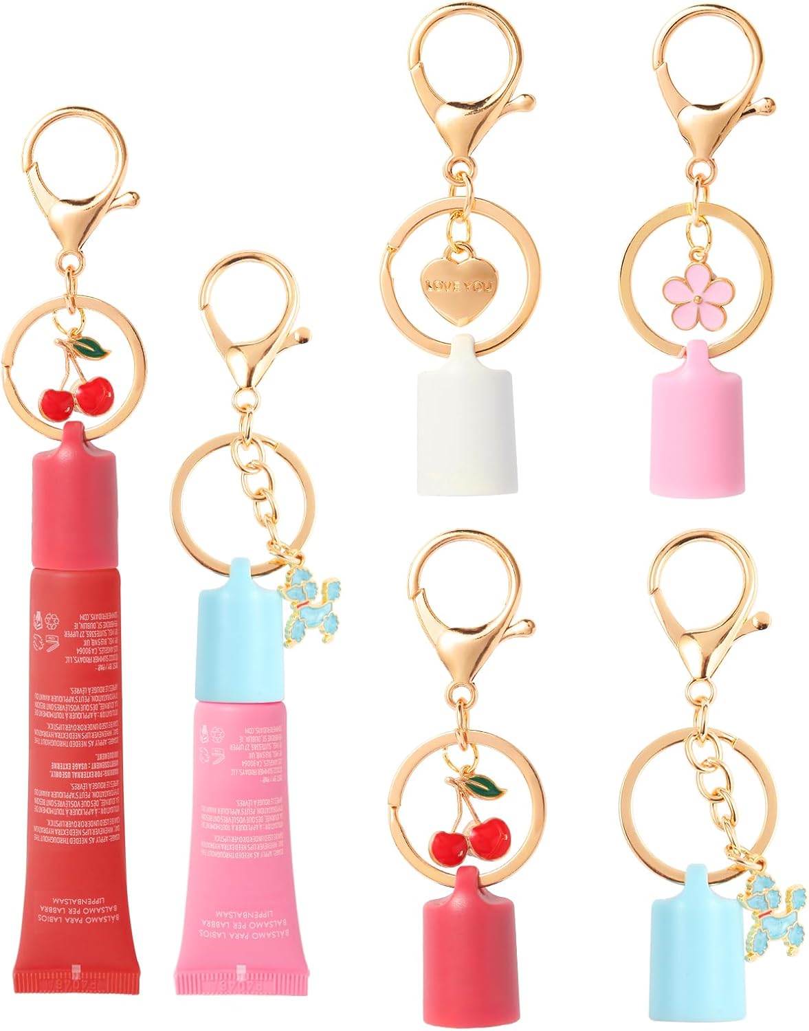 Keychain Cap for Summer Fridays 0.5 Oz Lip Balm keychain,Keychain Cap Compatible with LANGIGE 0.35 oz Lip Balm（No Lip Balm）