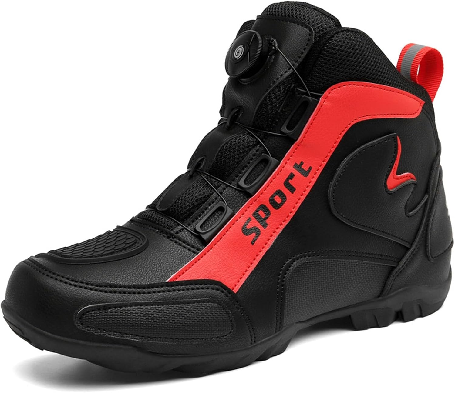 Fashion Motorcycle Boots Men, Hiking Breathable Combat Boots, Comfortable Work Boots for Men, Trekking Construction Boots